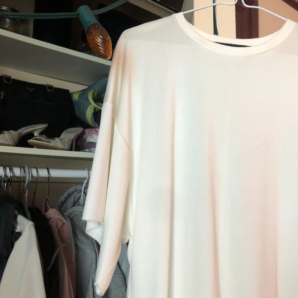 White Zara T-shirt Dress - Picture 2 of 3